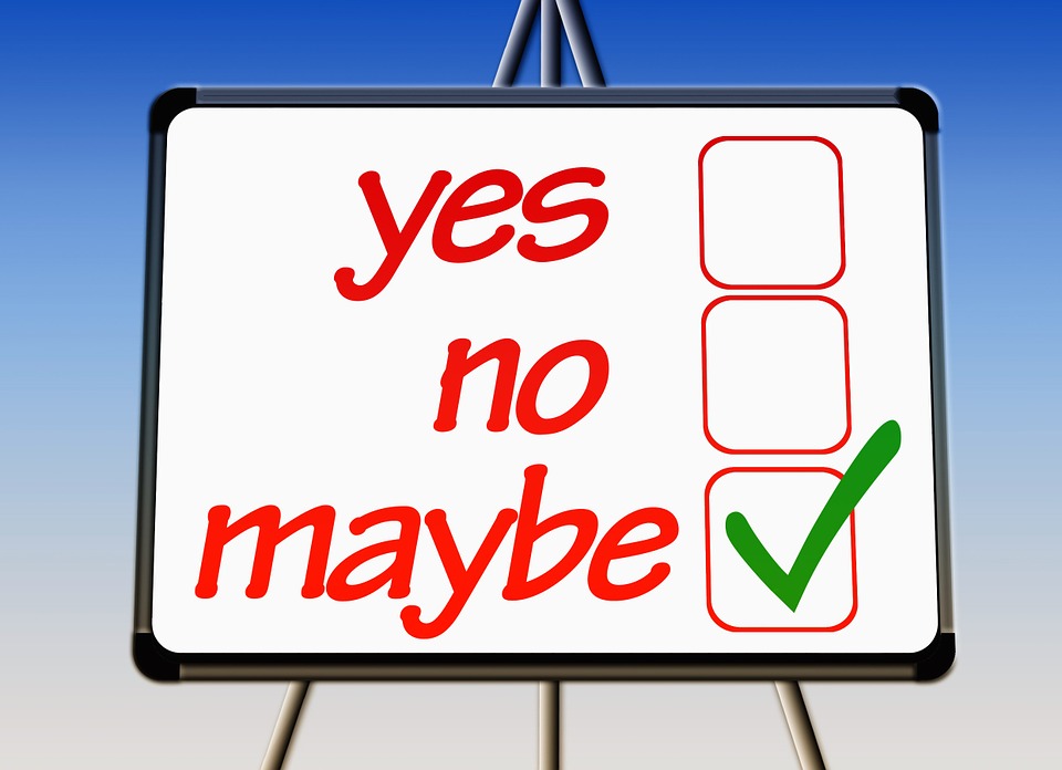 yes no maybe checklist