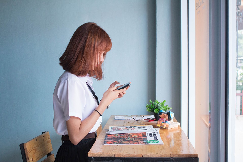 life coach in her office