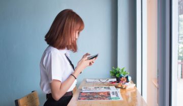 life coach in her office