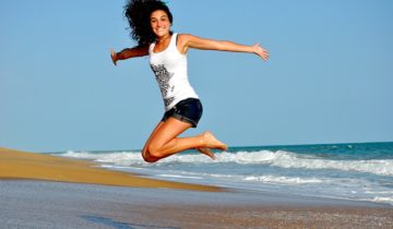 woman jumping mojo